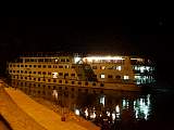 M/S Coral 1 at night in Kom Ombo